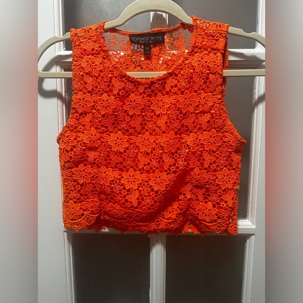 Topshop Lace Crop Top